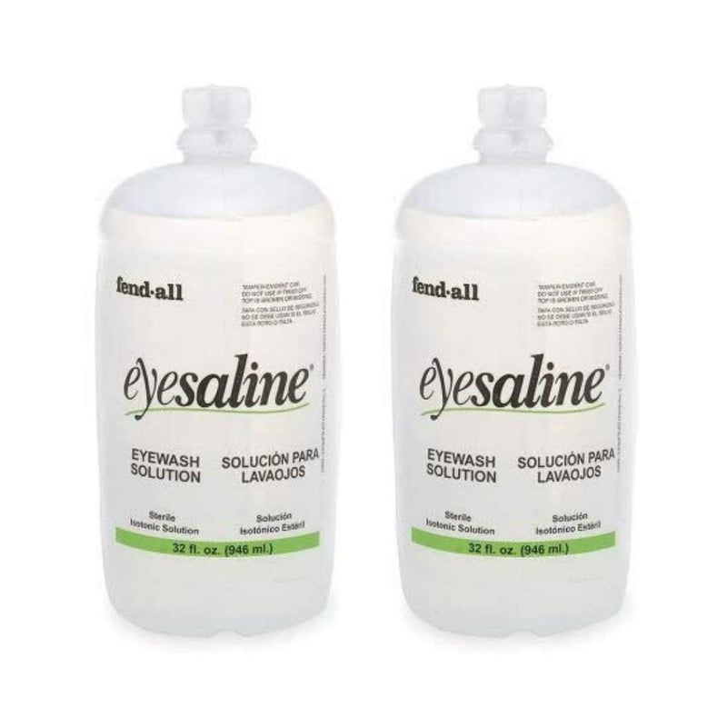 Honeywell Fendall Eyesaline Eyewash Refill Bottles — 32 oz, 2-Pack