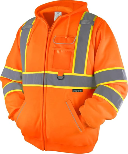 TICONN TICONN-1491 High Visibility Safety Sweatshirt Hoodie