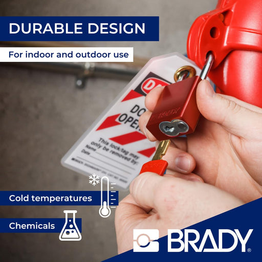 Brady ALU-PRP-38ST-KD SafeKey Lockout Padlock Aluminum Purple 1.5"
