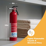 First Alert FE1A10GR195 HOME1 Fire Extinguisher — Rechargeable 1-A:10-B:C