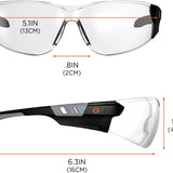 Ergodyne Skullerz SAGA-AF Frameless Anti-Fog Safety Glasses — ANSI Z87.1+