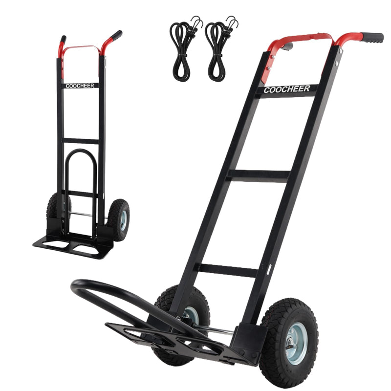600 lbs Aluminum Hand Truck and Heavy Duty Dolly for Moving, Industrial Utility Cart with