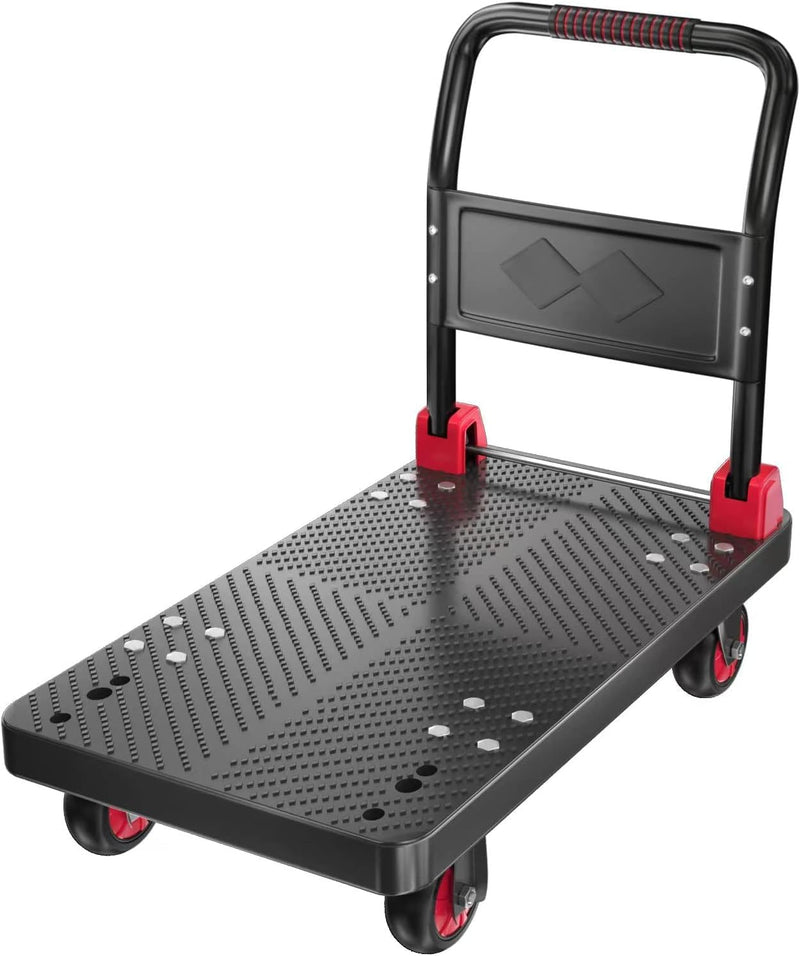 Platform Truck Push Cart Dolly, Foldable Hand Truck with 1000LB Weight Capacity, 36x24