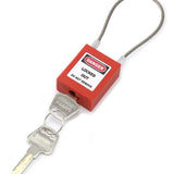 QWORK QS8899 LOTO Cable Locks — 4-Pack Steel with Keys