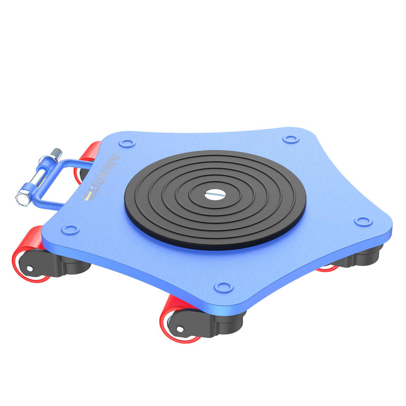 Heavy Duty Machine and Machinery Skates, 8800 lbs, Integrated Casting Frame with 5X 360