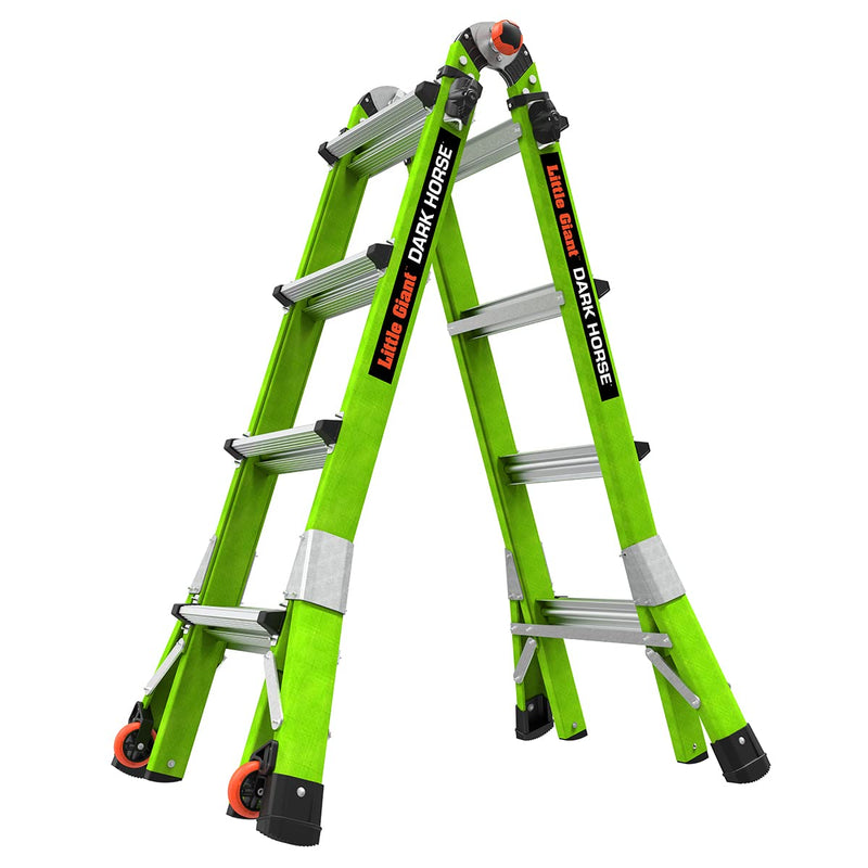 Little Giant Ladder Systems Dark Horse 2.0 M17, 17 ft Multi-Position Ladder, Fiberglass