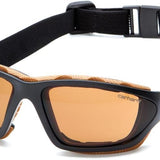 Carhartt Carthage Safety Glasses with Vented Foam Carriage, Anti-Fog Lens
