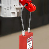 QWORK QS8899 LOTO Cable Locks — 4-Pack Steel with Keys