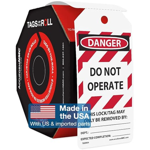 Accuform TAR404 DANGER Do Not Operate lockout tags