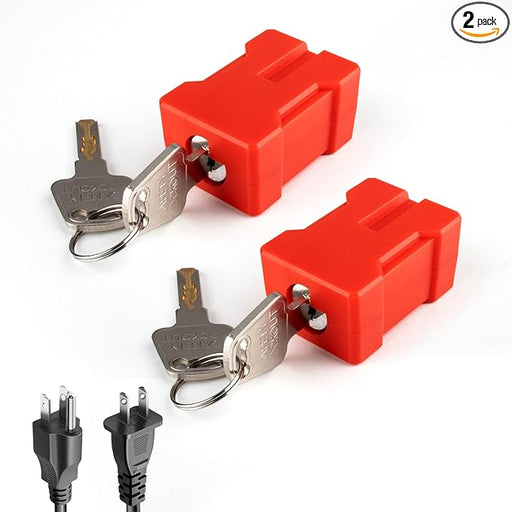 Anskyloe Plug Lock   Key-Retaining, 2-3 Prong, 2-Pack