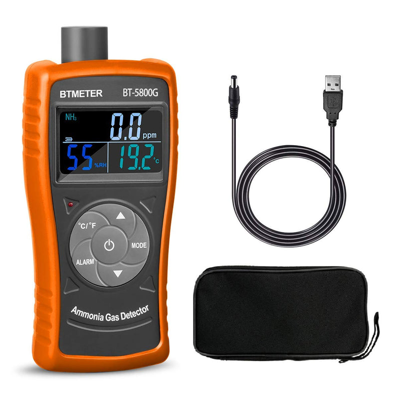 BTMETER BT-5800G Ammonia Gas Detector Sensor, 0-100 PPM NH3 Monitor