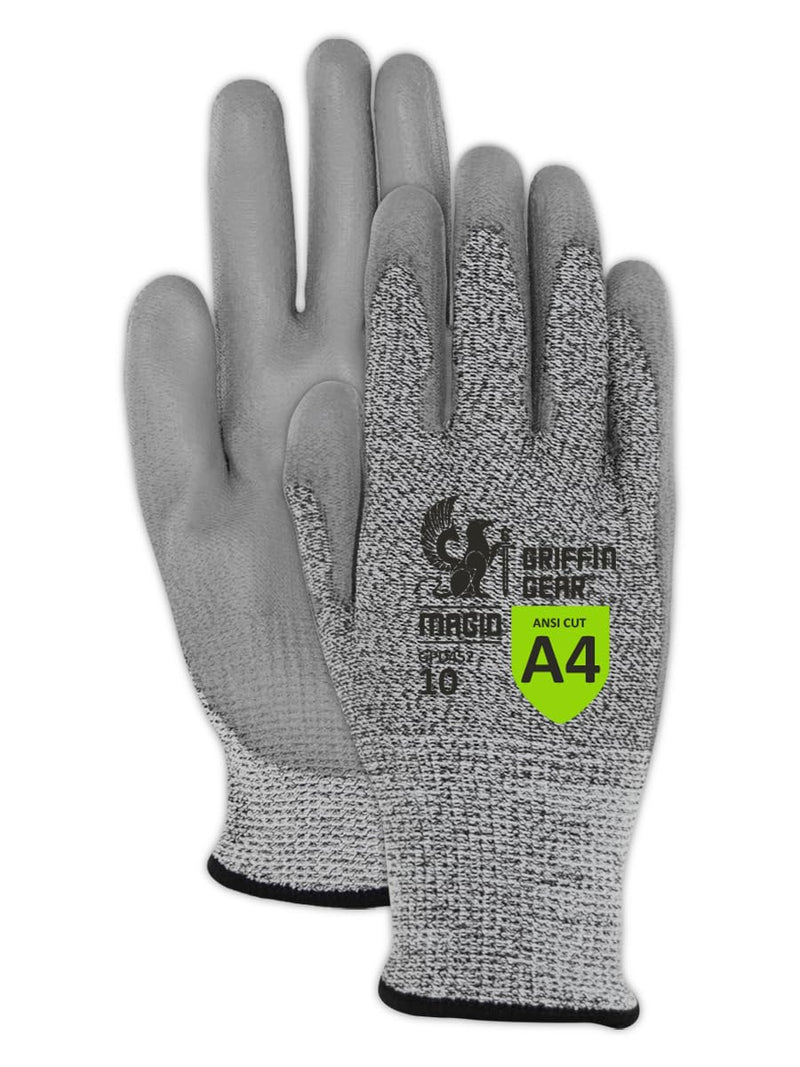 MAGID Griffin Gear ANSI A4 Sandy Nitrile Coated Work Gloves