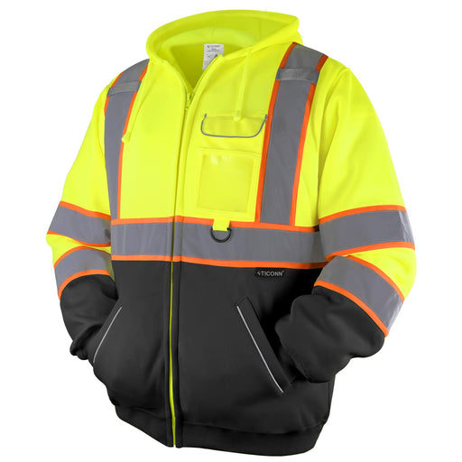 TICONN TICONN-1485 Hi-Vis Fleece Hooded Sweatshirt