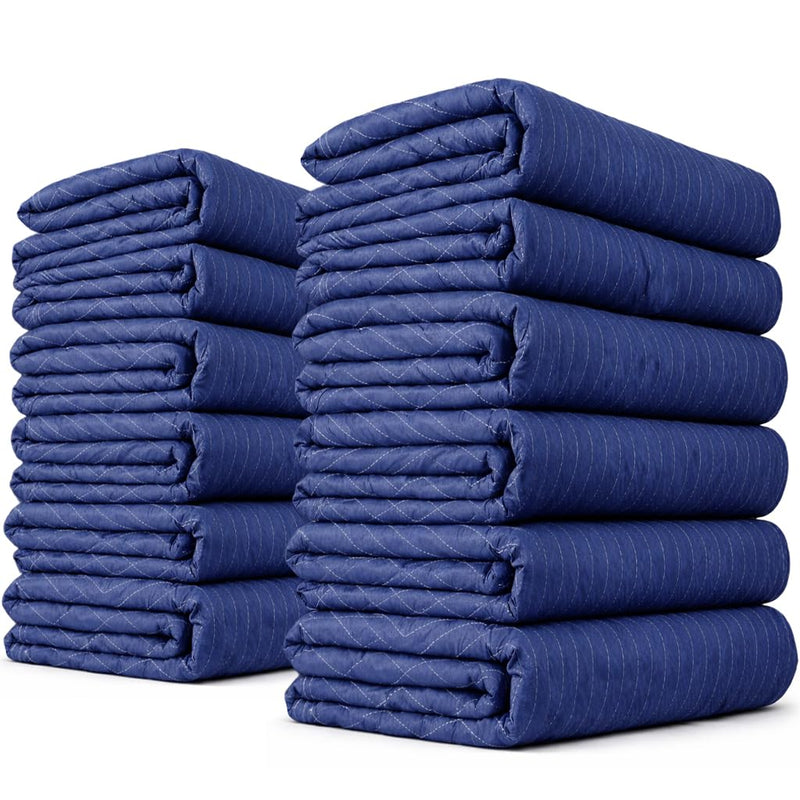 US Cargo Control Moving Blankets Heavy Duty 72x80, 12-Pack, 43 lbs per Dozen, Packing