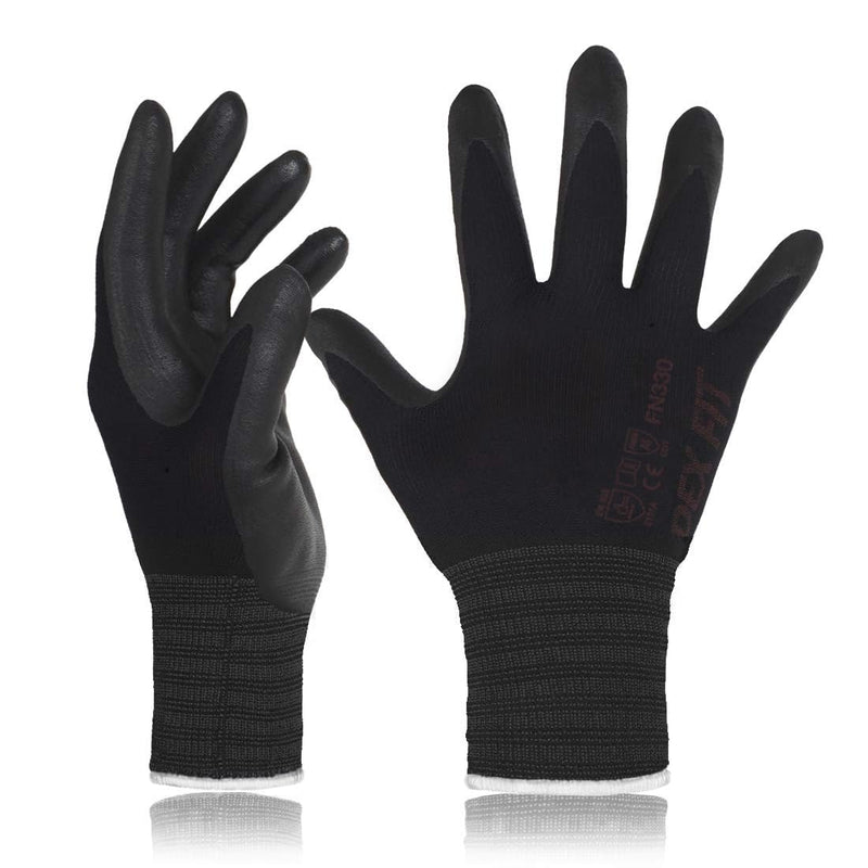 DEX FIT FN330 Nitrile Work Gloves, 3D Comfort Fit, Touchscreen Grip