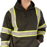Sesafety B0CBZ7WBBT Class 3 Hi-Vis Pullover Hoodie — Black Trim