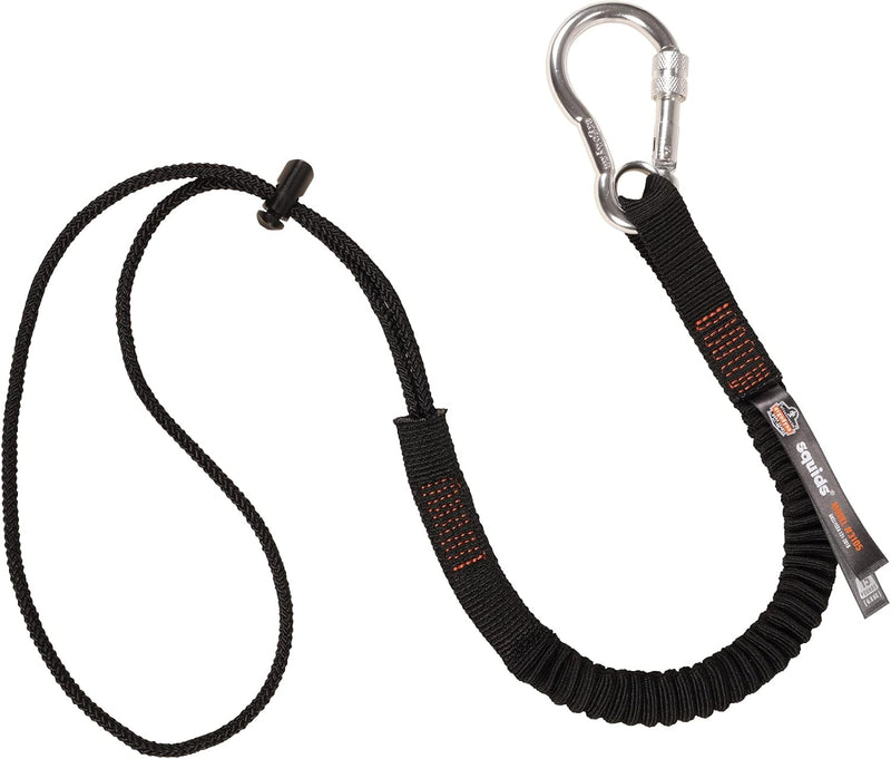Ergodyne Squids 3105 Tool Lanyard with Aluminum Screw Lock Carabiner, 15 lb