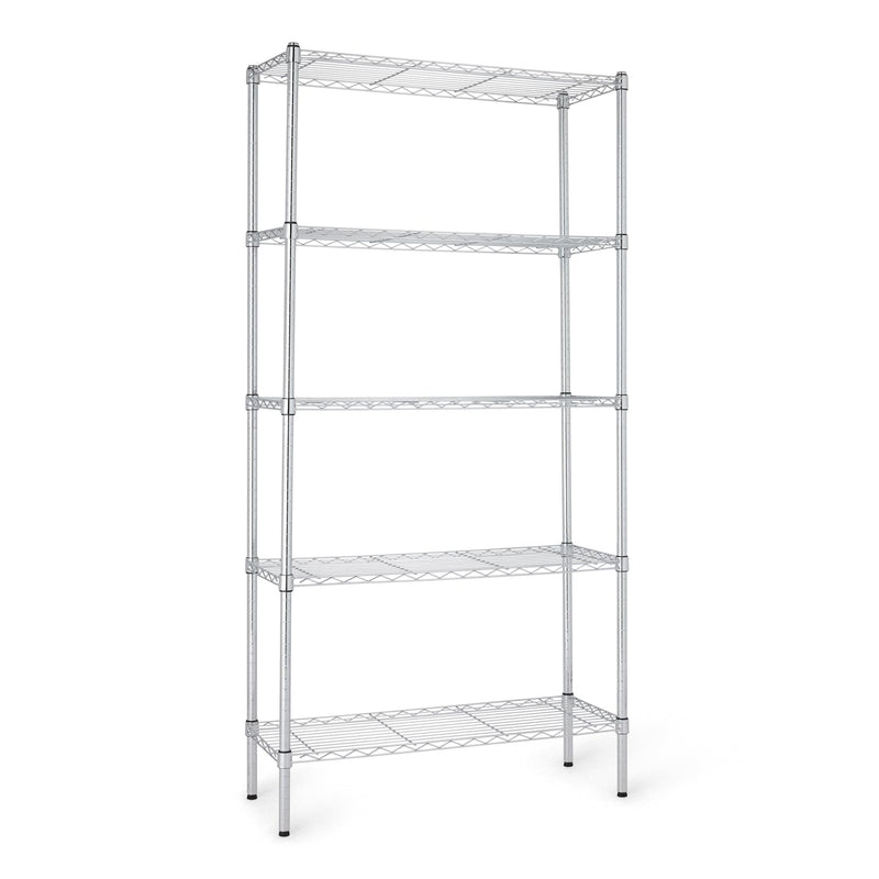 Amazon Basics 5-Shelf Adjustable Heavy Duty Steel Wire Rack, Space Saving Storage Shelving