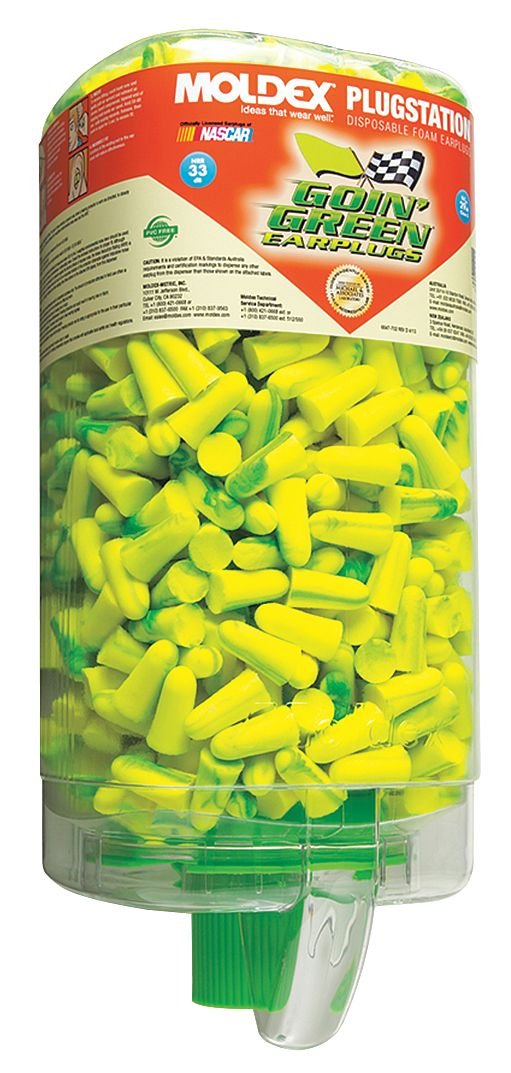 Moldex 6647 Goin' Green PlugStation Uncorded Earplug Dispenser — NRR 33dB, 500 Pairs