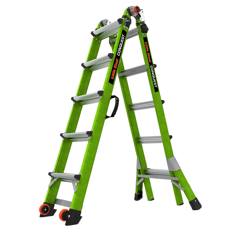 Little Giant Ladders Systems Conquest 2.0 M22, 22 ft Multi-Position Ladder, Fiberglass