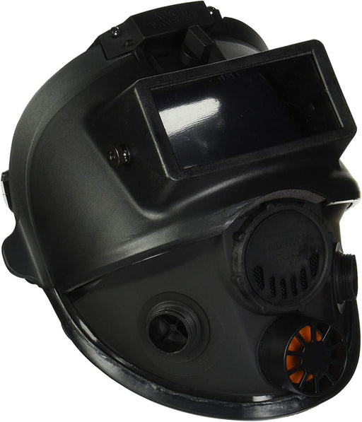 Black North 760008AW Respirator welding helmet with a visor on a white background
