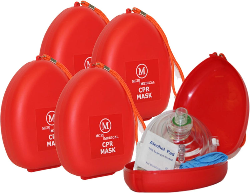 MCR Medical CPR Rescue Mask, 5-Pack