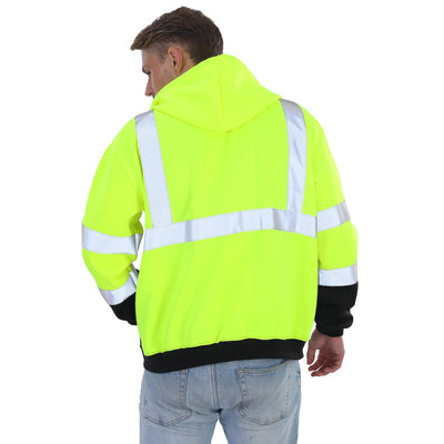 Sesafety B0B4JDPKCD Class 3 Hi-Vis Pullover Hoodie — Yellow