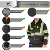 Sesafety B0CBZ96NZ3 Class 3 Hi-Vis Full-Zip Hoodie — Black Trim