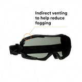3M GG6002SGAF-BLK GoggleGear 6000 Gray Scotchgard Goggles