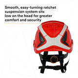 3M SecureFit X5005X-ANSI Red Scotchlite Safety Helmet Class E