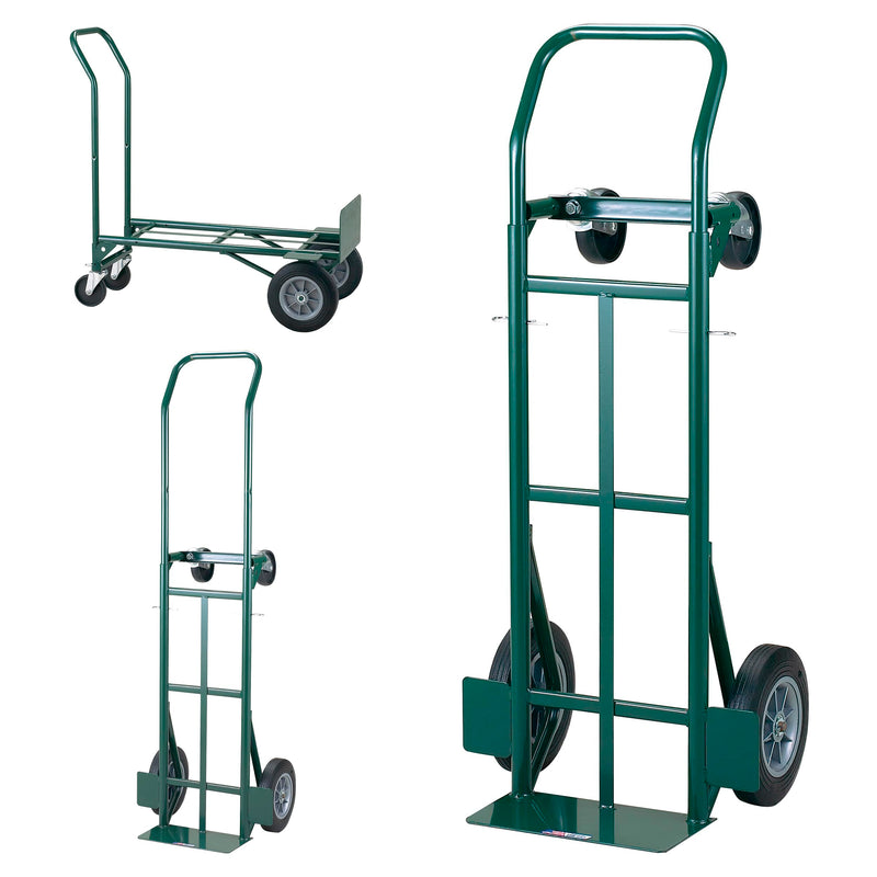Harper Trucks JEDT8635P Convertible Hand Truck Cart, 600 lb 2-Wheel Dolly and 700 lb