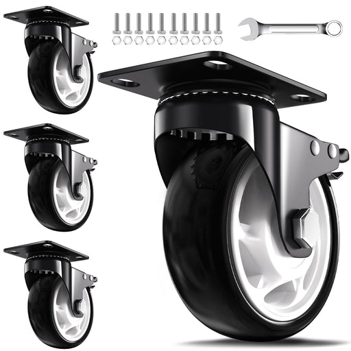 Generic 5 Inch Heavy Duty Casters, 2600lbs Capac