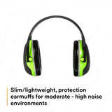 3M PELTOR X4A Over-the-Head Earmuffs NRR 27
