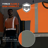 Ergodyne GloWear 8286BKO Hi-Vis Type R Class 2 Short Sleeve Shirt — Orange Black