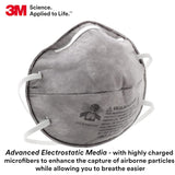 3M 8247 R95 Disposable Respirator Nuisance Level Organic Vapor Relief