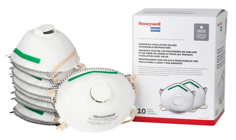 Honeywell NIOSH-Approved N95 Respirator Mask with Exhalation Valve