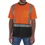 Ergodyne GloWear 8286BKO Hi-Vis Type R Class 2 Short Sleeve Shirt — Orange Black