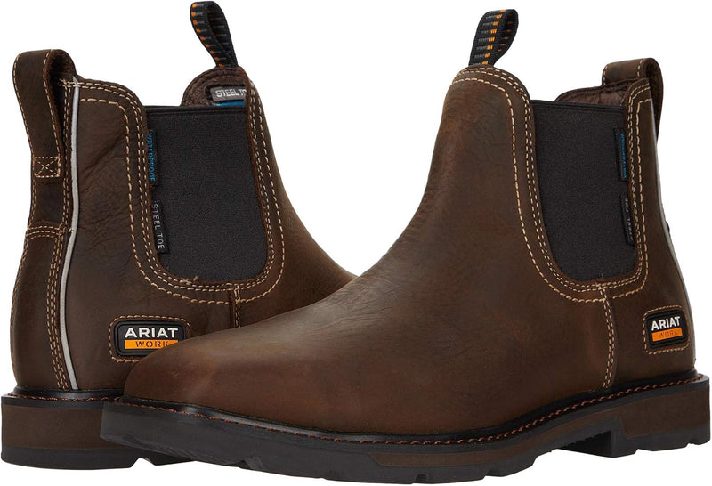 Ariat Groundbreaker Chelsea Wide Square Steel Toe Waterproof Boot