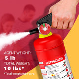 Ougist B0DHCNGCPS ABC Fire Extinguisher 5 Lb — 2-A:10-B:C