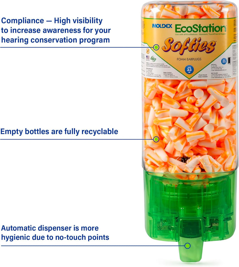Moldex 6831 Softies TouchFree EcoStation Earplug Dispenser — NRR 33dB