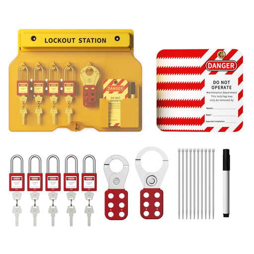 BELLXTO BELLXTO Lockout Tagout Station, 5-Lock S