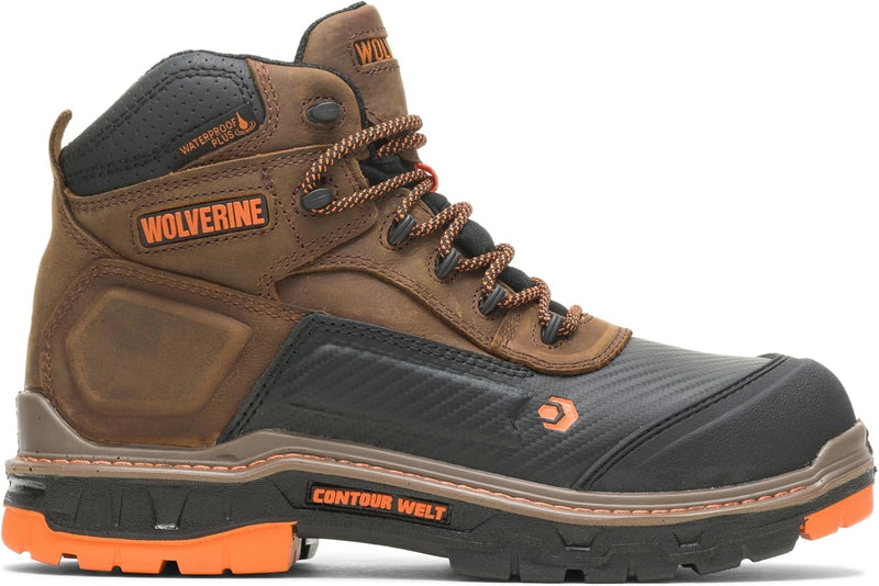 Wolverine Overpass 6 Inch CarbonMAX Composite Toe Waterproof Work Boot