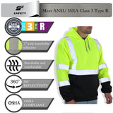 Sesafety B0B4JDPKCD Class 3 Hi-Vis Pullover Hoodie — Yellow