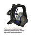 3M FF-403 Full-face mask with passive speaking diaphragm on a white background
