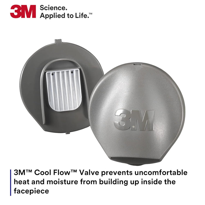 3M Cool Flow Valve for 3M 6800 respirator on a white background with 3M branding.