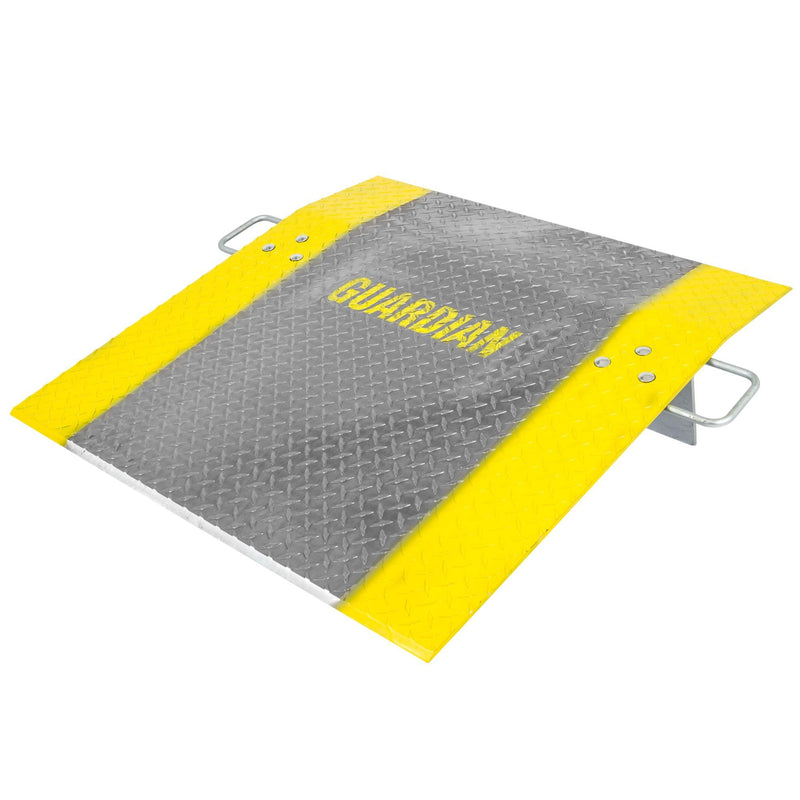 Dock Plate, 36in x 36in, Aluminum, 2500 lb, for Pallet Jacks, Hand Carts