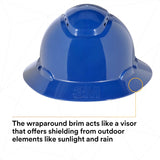 3M H-810V Navy Full Brim Vented Hard Hat ANSI Z89.1