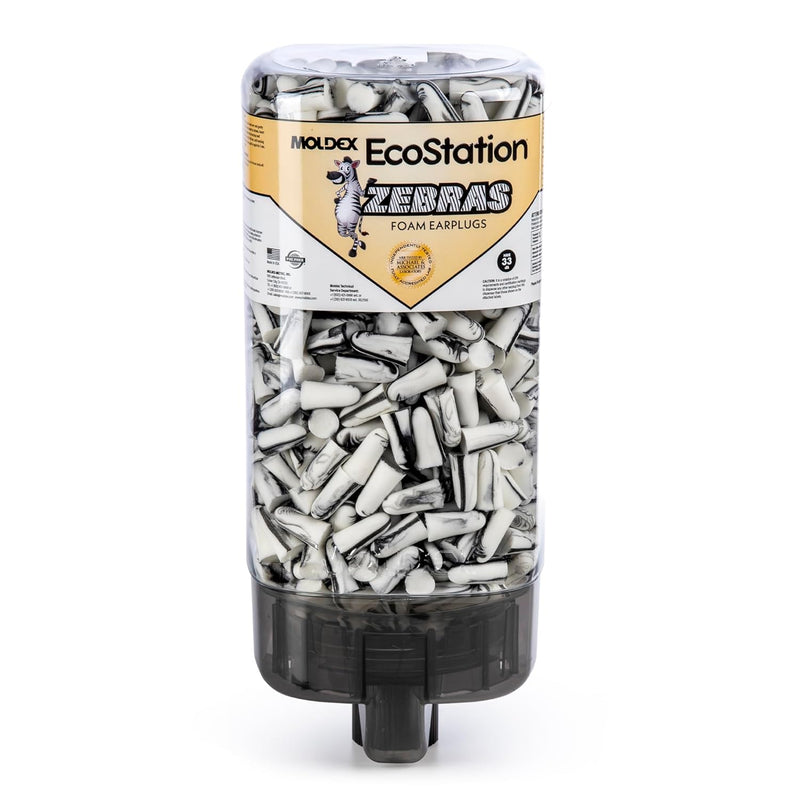 Moldex 6709 Zebras EcoStation Uncorded Earplug Dispenser — NRR 33dB, 500 Pairs