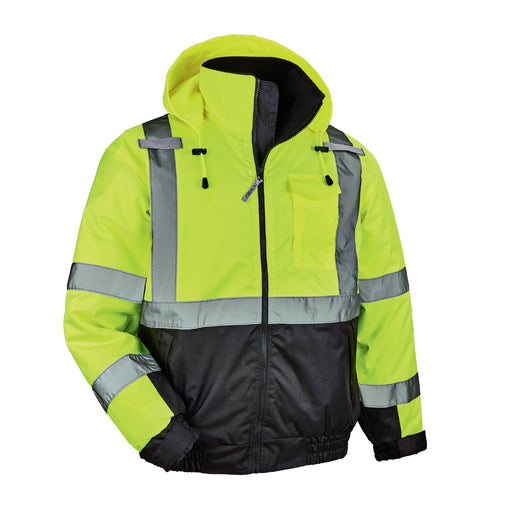 Ergodyne 8377 Hi-Vis GloWear Type R Class 3 Quilted Bomber Jacket