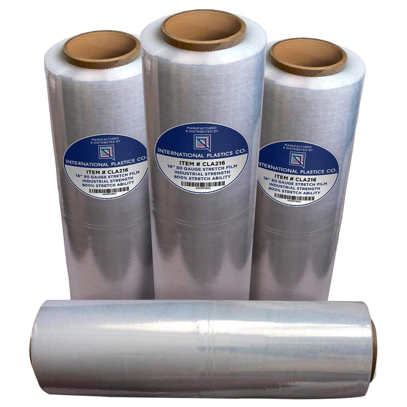 International Plastics 18in Stretch Film Wrap, 1500 feet, 7 Layers, 80 Gauge Industrial
